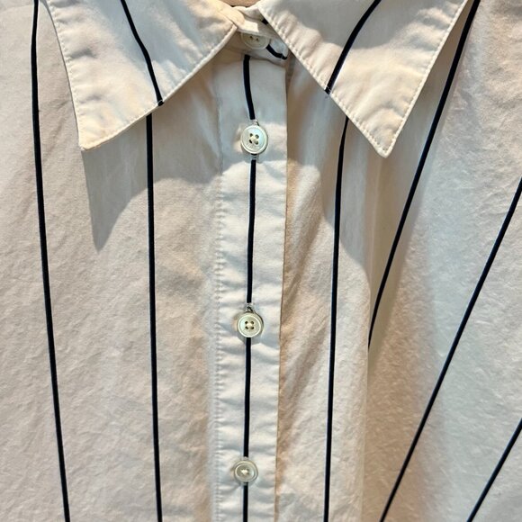 🤍 Babaton by Aritzia – Striped Cotton Poplin Shirt – Size XS (Oversized Fit) - Picture 4 of 7